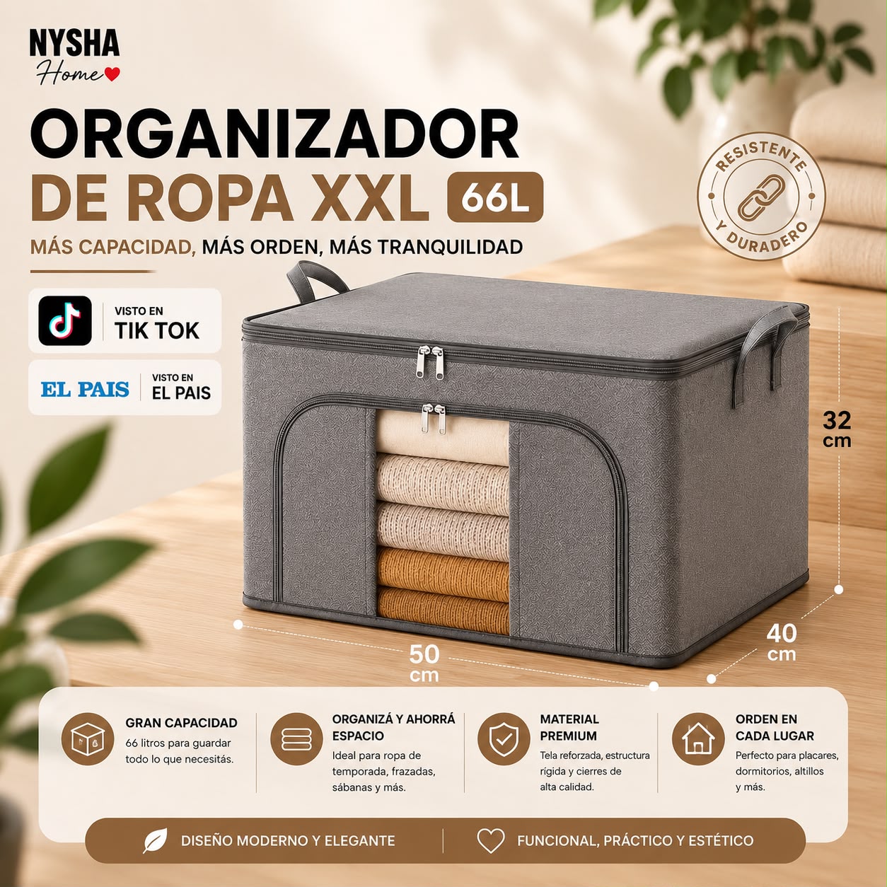 đ„2X1 HOY | Organizador XXL 66L